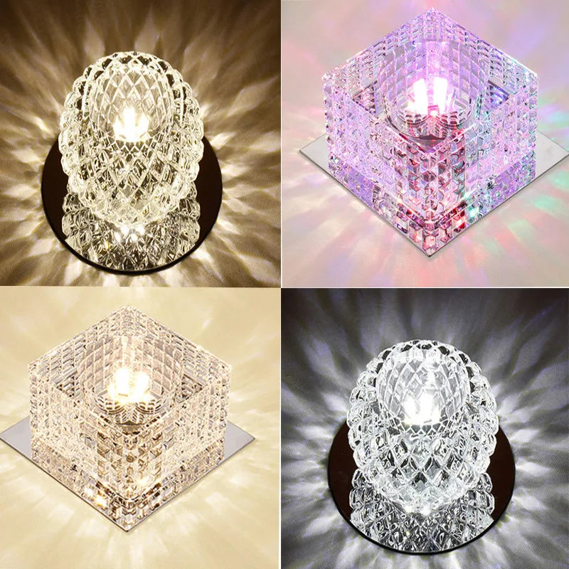 Afralia™ LED Crystal Ceiling Light: Modern Spotlight for Home Decor & Bar Lighting