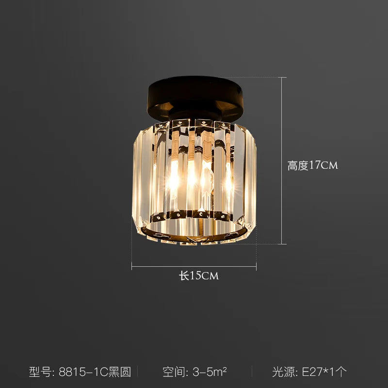 Afralia™ Crystal LED Ceiling Light Chandelier for Bedroom Living Room Dining Room