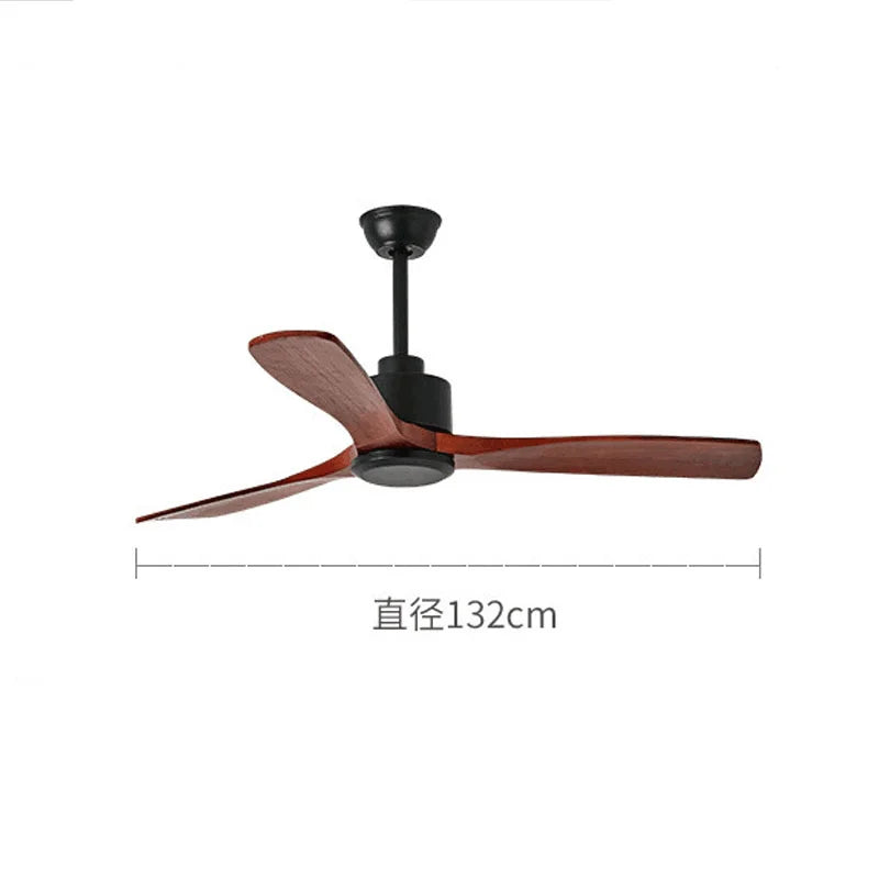 Afralia™ 42" Wooden Ceiling Fan Remote Control Decorative Home Fan DC 110-240V