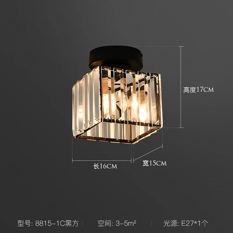 Afralia™ Crystal Ceiling Chandelier: Minimalist Luxury Lighting for Home, Hotel, Balcony, Corridor