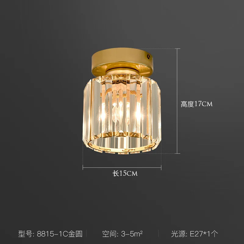 Afralia™ Crystal Ceiling Chandelier: Minimalist Luxury Lighting for Home, Hotel, Balcony, Corridor