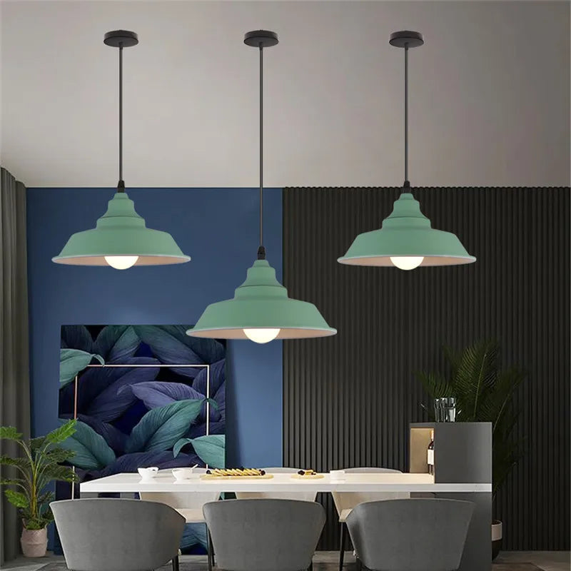 Afralia™ Retro Industrial Metal Ceiling Pendant Lighting for Loft Warehouse Aisle Entrances