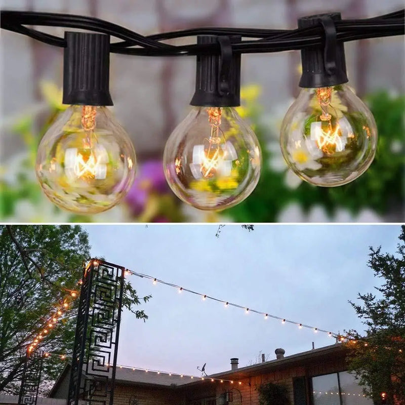 Afralia™ G40 Edison Glass Incandescent String Lights - 25FT Waterproof Outdoor Patio Fairy Lights