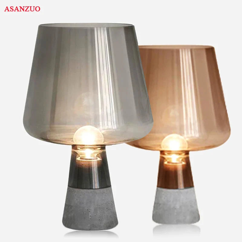 Afralia™ Nordic Cement LED Table Lamp for Bedroom Living Room, E14/E27 Modern Design