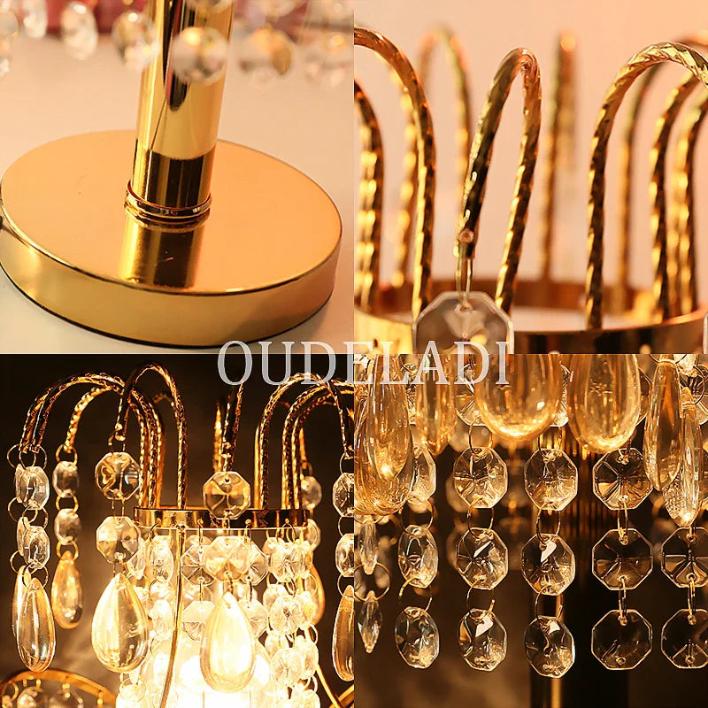 Afralia™ Crystal Table Lamps: Elegant Living Room Princess Bedroom Decor