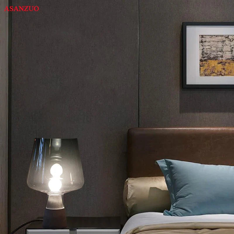 Afralia™ Nordic Cement LED Table Lamp for Bedroom Living Room, E14/E27 Modern Design