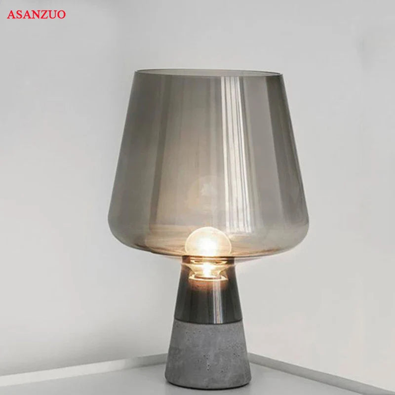 Afralia™ Nordic Cement LED Table Lamp for Bedroom Living Room, E14/E27 Modern Design