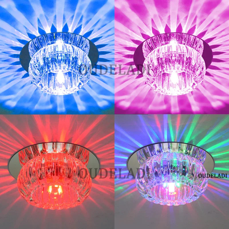 Afralia™ Crystal LED Flush Mount Ceiling Light for Modern Living Spaces