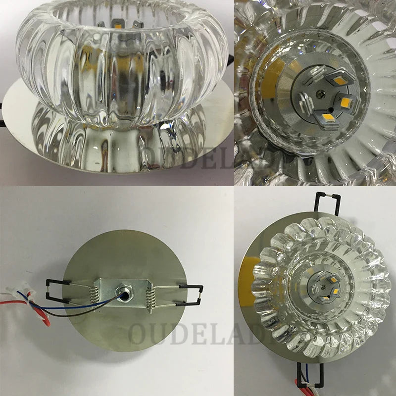 Afralia™ Crystal LED Flush Mount Ceiling Light for Modern Living Spaces