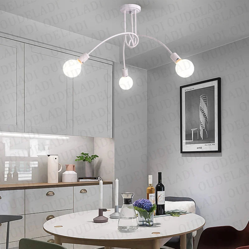 Afralia™ Modern Wrought Iron LED Ceiling Lights for Stylish Home Decor