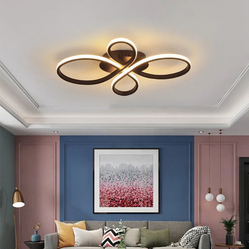 Afralia™ Minimalist LED Ceiling Chandelier Ring for Bedroom and Home Decor