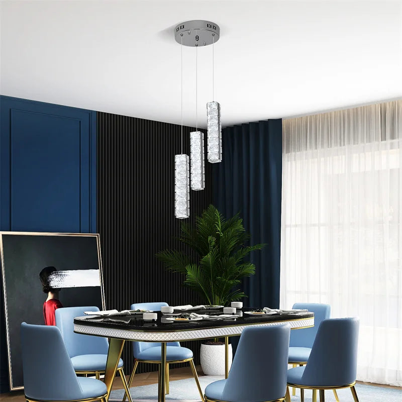 Afralia™ Nordic K9 Crystal Ceiling Chandelier: Modern Luxury LED Lighting Fixture for Home Decor