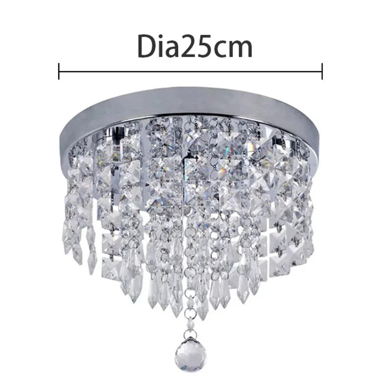 Afralia™ Diamond Crystal LED Ceiling Chandelier Pendant Light for Elegant Living Spaces