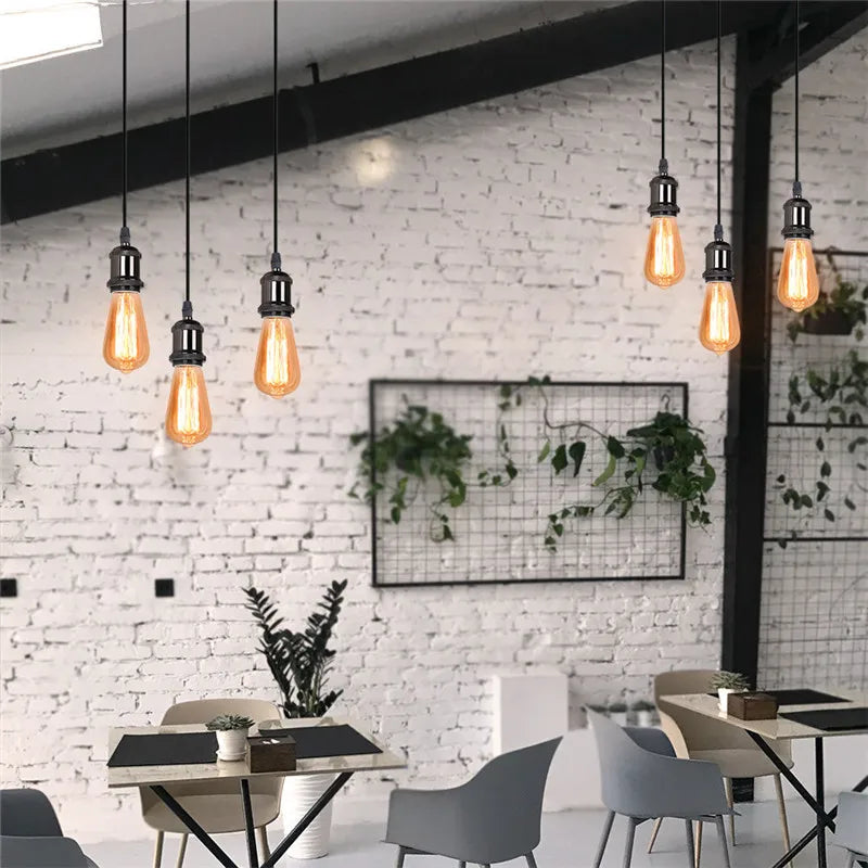 Afralia™ Retro Loft Industrial Pendant Lights Three Head Vintage Chandelier E27