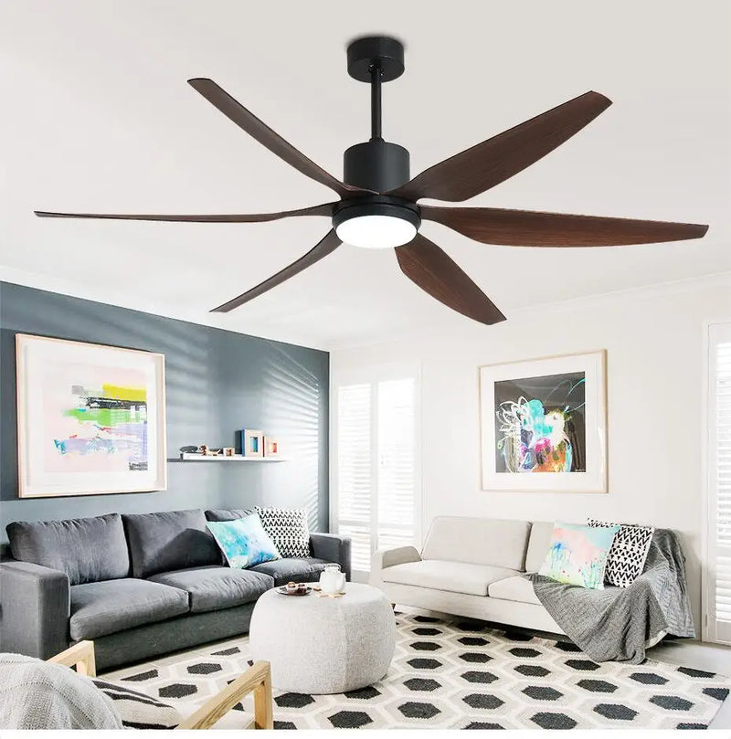 Afralia™ 66" Ceiling Fans Light & Remote Control 6 Blades - 110-240V - Hanging Fan