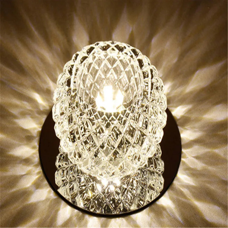 Afralia™ LED Crystal Ceiling Light: Modern Spotlight for Home Decor & Bar Lighting