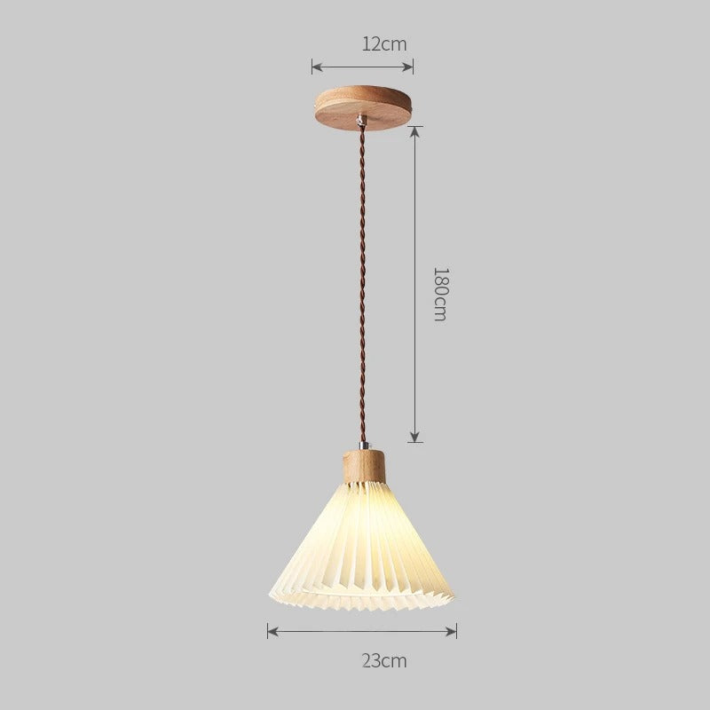 Afralia™ Pleated Pendant Lights: Nordic E27 Base Chandelier for Dining Room, Kitchen Island Lighting