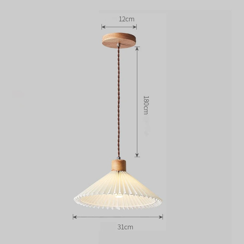Afralia™ Pleated Pendant Lights: Nordic E27 Base Chandelier for Dining Room, Kitchen Island Lighting